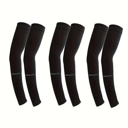 3Pcs Ice Sleeves Men'S Sun Protection Sleeves Women'S Summer Sun Protection Sleeves Ice Silk Sleeves Outdoor Cycling Gloves Arm