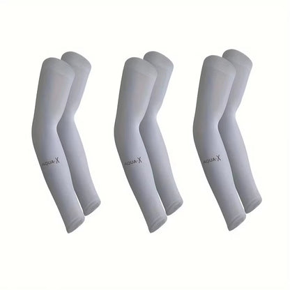 3Pcs Ice Sleeves Men'S Sun Protection Sleeves Women'S Summer Sun Protection Sleeves Ice Silk Sleeves Outdoor Cycling Gloves Arm