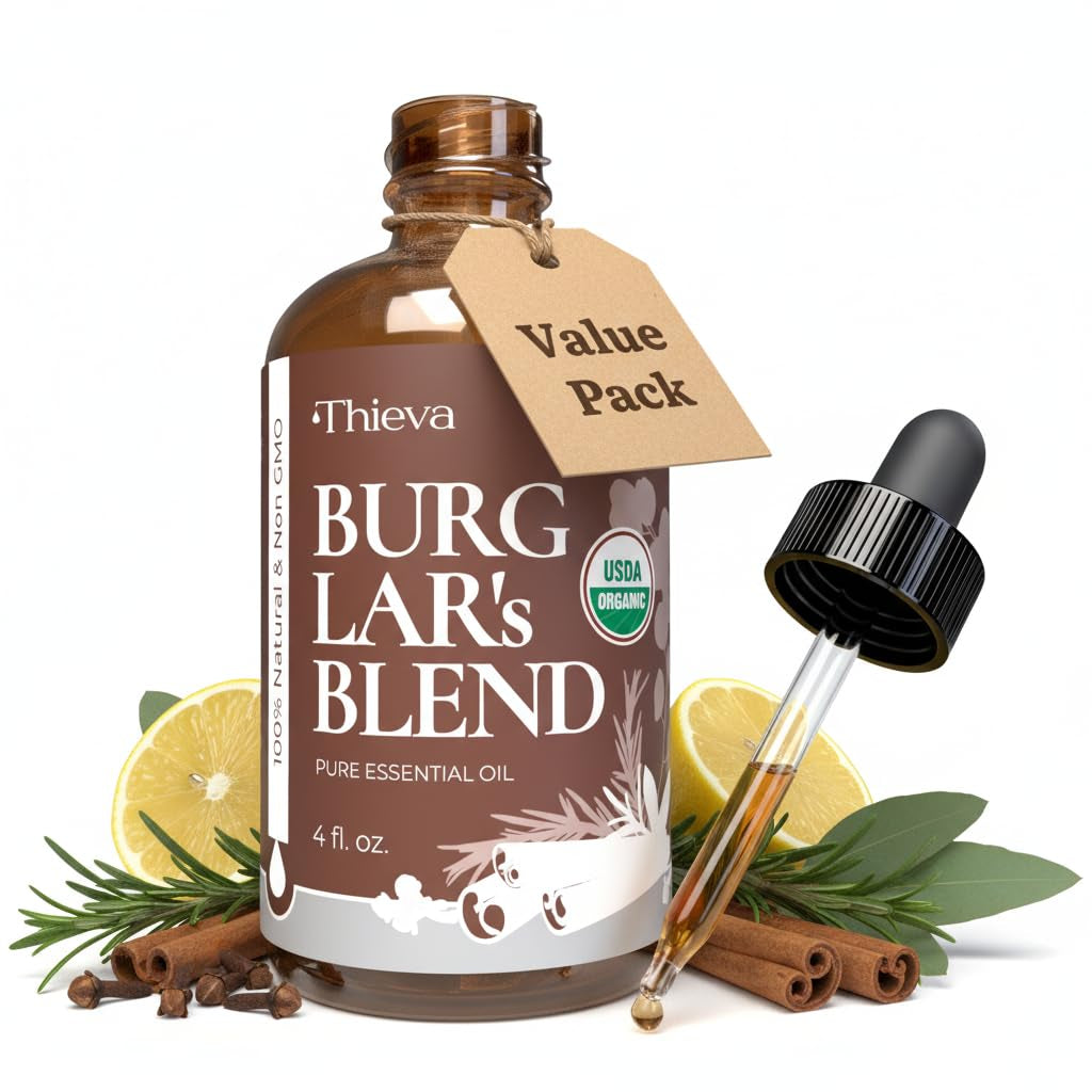 THIEVA Immunity Essential Oil Blend — USDA Certified Therapeutic Grade — (4 Oz | 118 Ml) — Based on the Tale of Four Bandits