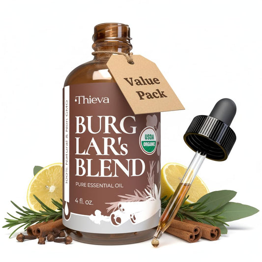 THIEVA Immunity Essential Oil Blend — USDA Certified Therapeutic Grade — (4 Oz | 118 Ml) — Based on the Tale of Four Bandits